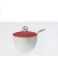 Image de Guzzini, sucrier et cuillère Feeling, blanc et rouge, de Queensberry Hunt Levien
