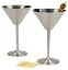 Picture of Danesco, "Martini for two" 2 cocktail glasses with olive forks, stainless steel, Steel-function of Scandinavia 